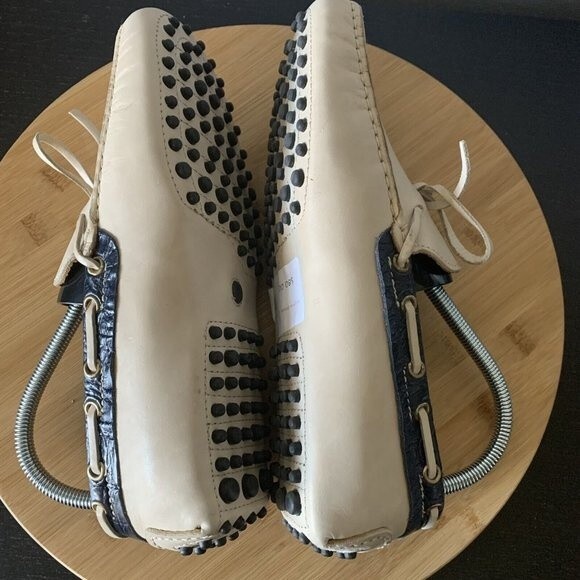 Vicomte A. Paris - palm Beach Leather Mocassin Creme Eur 39 men’s size 7 shoe - Picture 6 of 12